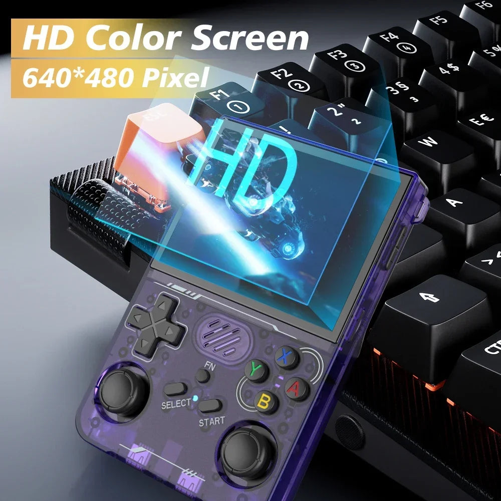 100% ArKOS R36XX Retro Handheld Game Console Linux System 3.5 Inch IPS Screen 64/128GB/256GB Game Player R36S updated version