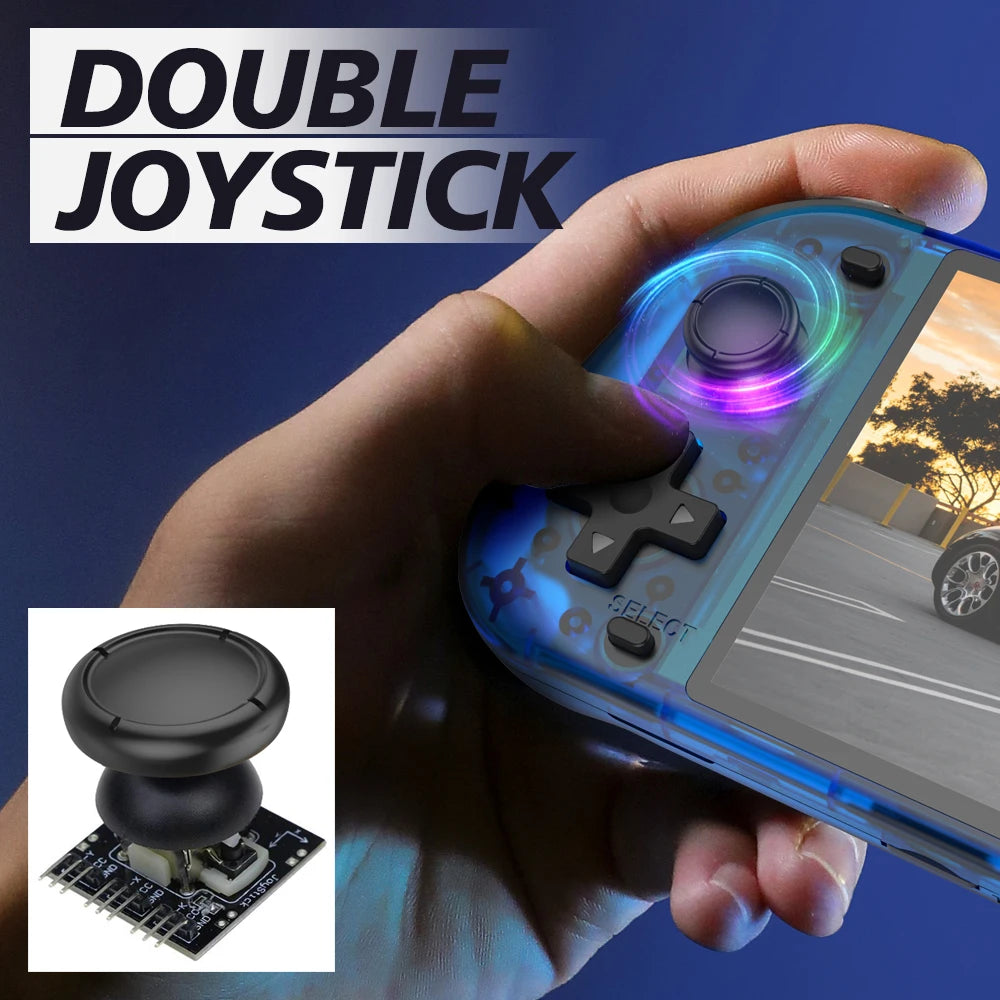 New R50S Retro Handheld Game Console 5.1 Inch Large Screen Linux System 854*480 4200mAh Video Gaming Player Boy Gifts